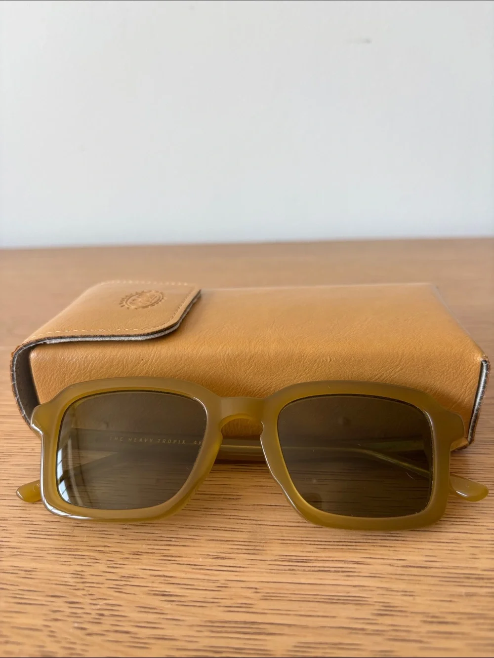 Crap Eyewear Unisex The Heavy Tropix Polarized Sunglasses in Agave